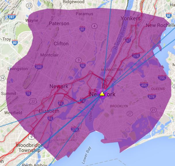 New York wireless Internet service coverage map