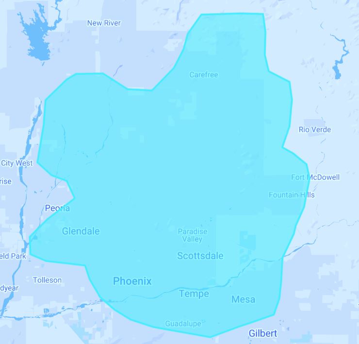 Phoenix wireless Internet coverage map